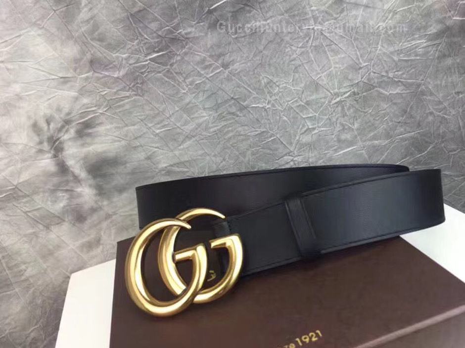 leather belt with double g buckle replica