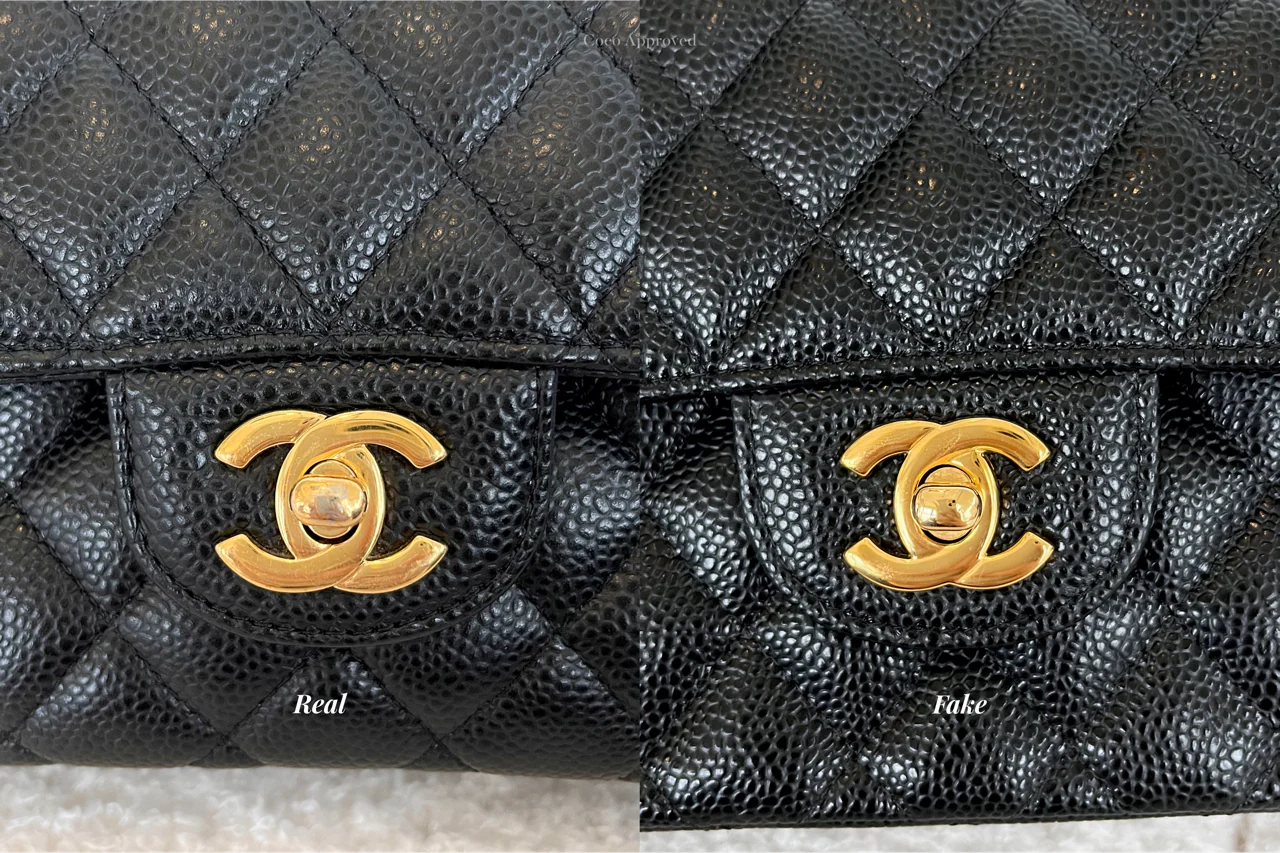 Chanel bag Logo real vs fake