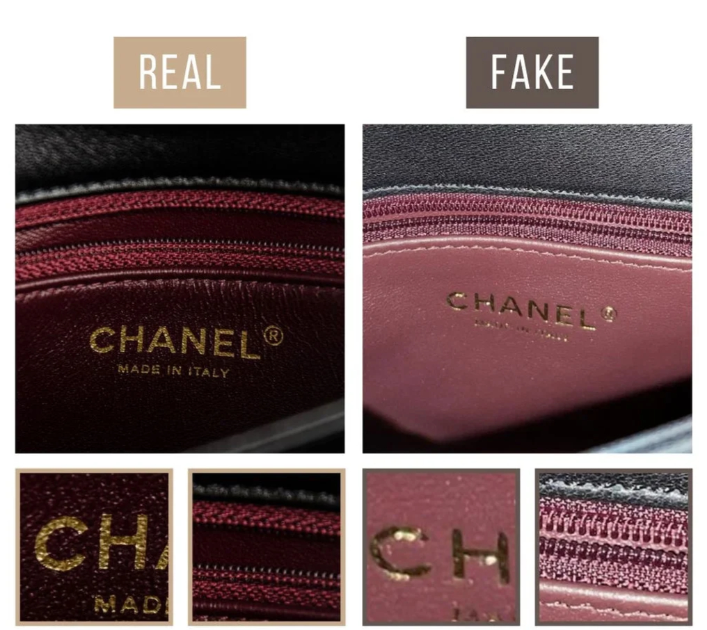 chanel Lining real vs fake